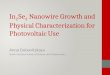 In2Se3 Nanowire Growth and Physical Characterization for Photovoltaic Use