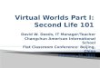 3D Virtual Worlds: Second Life: International Schools Education