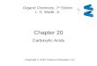 20 - Carboxylic Acids - Wade 7th