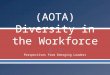 2014 (AOTA Diversity in the Workforce: Perspectives from Emerging Leaders