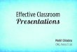 Effective Classroom Presentations