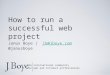 How to run a successful web project