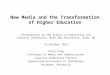 New media and the transformation of higher education