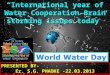 2013 my lect   -wwd hotel palash-“international year of water cooperation-brain storming issues today”-220313