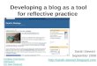 Developing A Blog As A Tool For Reflective Practice