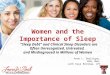 Women and the Importance of Sleep
