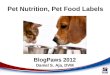 Dr. Dan Aja Luncheon Talk: Tips on Pet Nutrition and Pet Food Labels