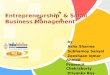 Entrepreneurship  & small business management