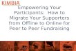 How to Migrate Your Supporters to Online Peer-to-Peer Fundraising