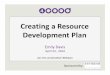 Creating a Resource Development Plan