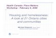 Housing and Homelessness: A Look at 21 Ontario Cities and Communities