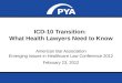 ICD-10 Transition: What Health Lawyers Need to Know