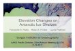 Elevation changes on antarctic ice shelves