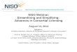 NISO Webinar: Streamlining and Simplifying: Advances in Consortial Licensing