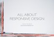 All about responsive web design