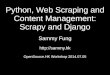 Python, web scraping and content management: Scrapy and Django