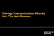 Driving Communications Directly Into The Web Browser