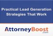 Practical lead generation strategies for law firms