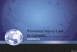 Personal Injury Law in Canada