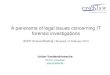 Panorama of legal issues concerning IT forensic investigations