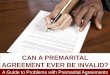Can a Premarital Agreement Ever Be Invalid?