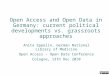 Anita Eppelin: Open Access and Open Data in Germany: current political developments and grassroots approaches