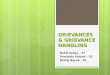 Grievances and Grievance Handling