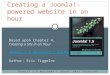 Creating a  Joomla!-powered website in an hour
