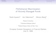 Performance Maximization of Managed Funds