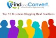 Top 10 Business Blogging Best Practices