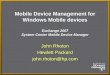 System Center Mobile Device Manager