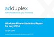 AdDuplex Windows Phone Statistics Report - July 2014