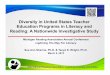 Diversity in Teacher Education Programs in Literacy and Reading: A Nationwide Investigative Study