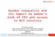 Gender Inequality and its Impact on Women's Risk of HIV and Access to HIV Services