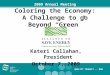 Coloring the Economy: A Challenge to go Beyond “Green”