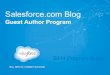 Salesforce.com Blog Guest Author Program