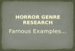 Horror genre research