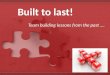 Built to last   team building lessons from the past