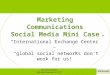Marketing Communications: social media case study