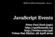 Voices That Matter: JavaScript Events