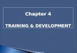 Chp 4  Training & Development