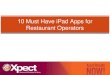 10 Must Have IPad2 Apps For Restaurant Operatore