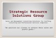 Strategic Resource Solutions Group Services Overview