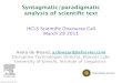 A syntagmatic/Paradigmatic analysis of scientific text