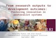 From research outputs to development outcomes:  Fostering innovation in pastoralist systems