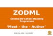 ZODML's Secondary School Reading Programmes