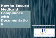 how to ensure medicaid compliance with documentation