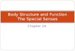 A&P Chapter 24 Special Senses
