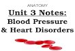 Anatomy unit 3 cardio and respiratory systems blood pressure and heart disorders