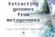[2013.09.27] extracting genomes from metagenomes